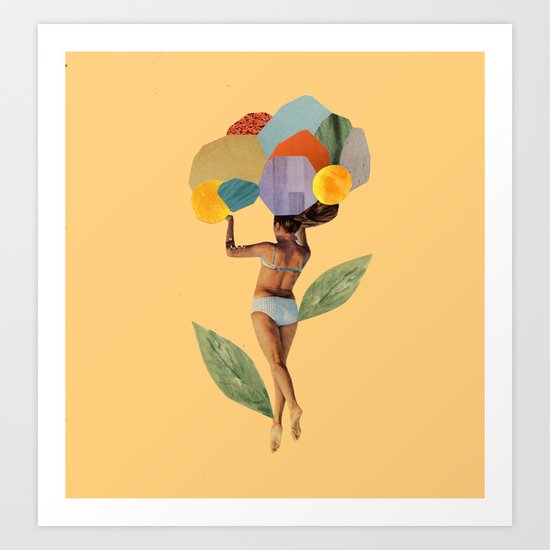 i walk out in the flowers and feel better Art Print