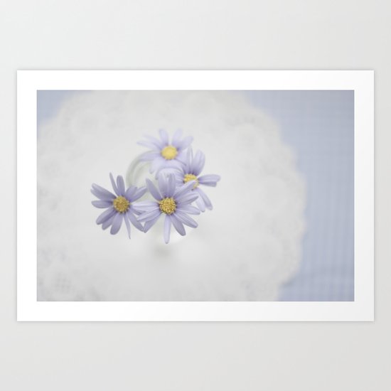 Purple daisies Art Print