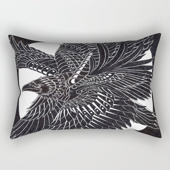 Moonlight Raven Rectangular Pillow