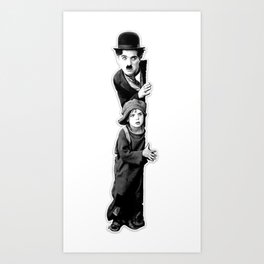 Charlie Chaplin The Kid 1921, Poster Artwork Design Art Print