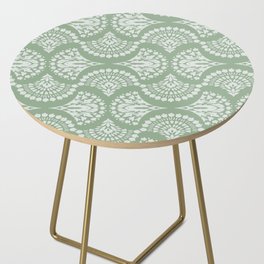 Sage Green Ornate Boho Side Table