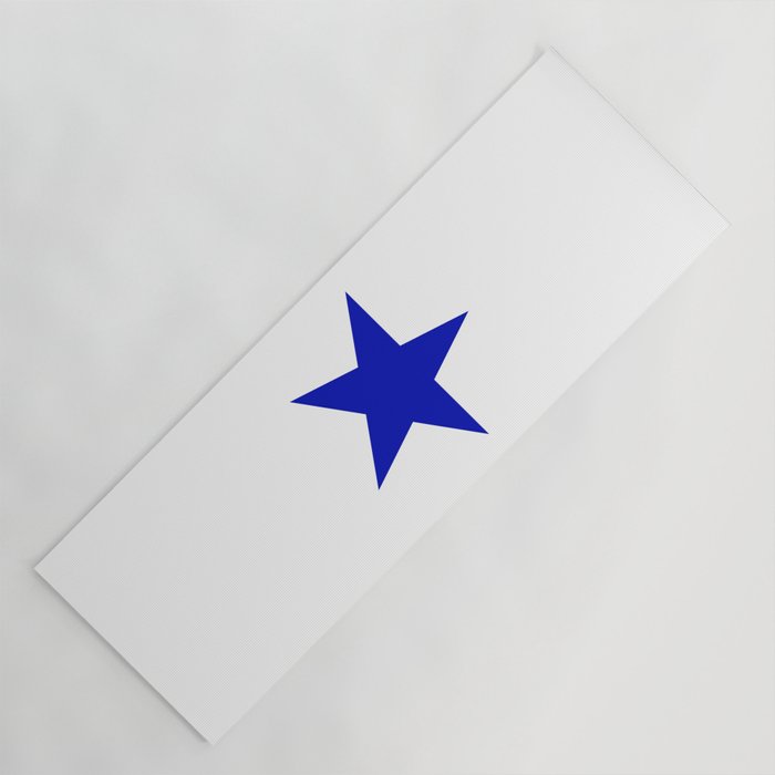 BLUE STAR WITH WHITE SHADOW. Yoga Mat