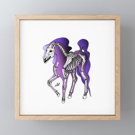 Horse Skeleton Framed Mini Art Print