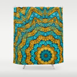 Ripples in the Pond, Colorful Rings Shower Curtain