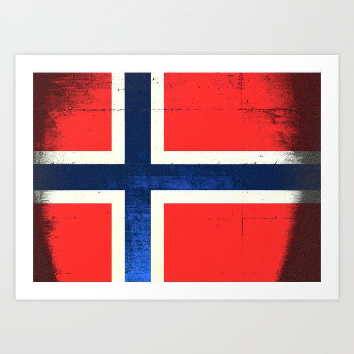 Norwegian flag Art Print