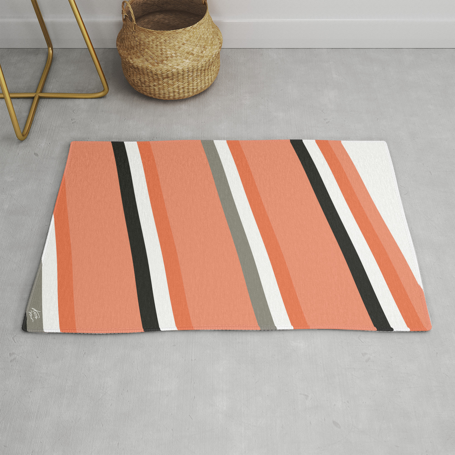 Modern Halloween Stripes Abstract Art Stylish Pattern Modern
