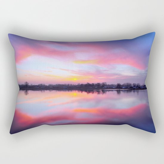 Sunset Lake Rectangular Pillow