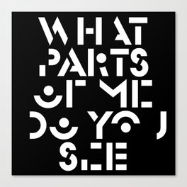 what parts of me do you see Canvas Print