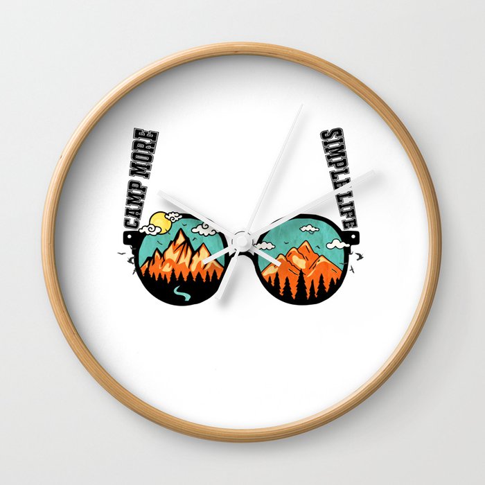 Sunglasses outdoors Graphic Design Wall Clock