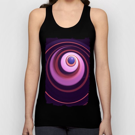 Radial abstract in pink, purple, blue and orange Unisex Tank Top