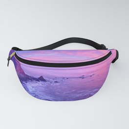 California Purple, Pink & Blue Dramatic Beach Sunset Fanny Pack