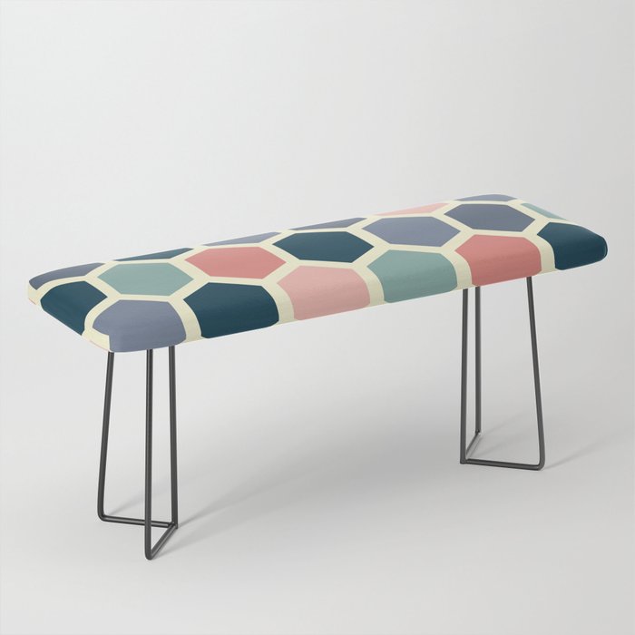 Colorful honeycomb design Bench