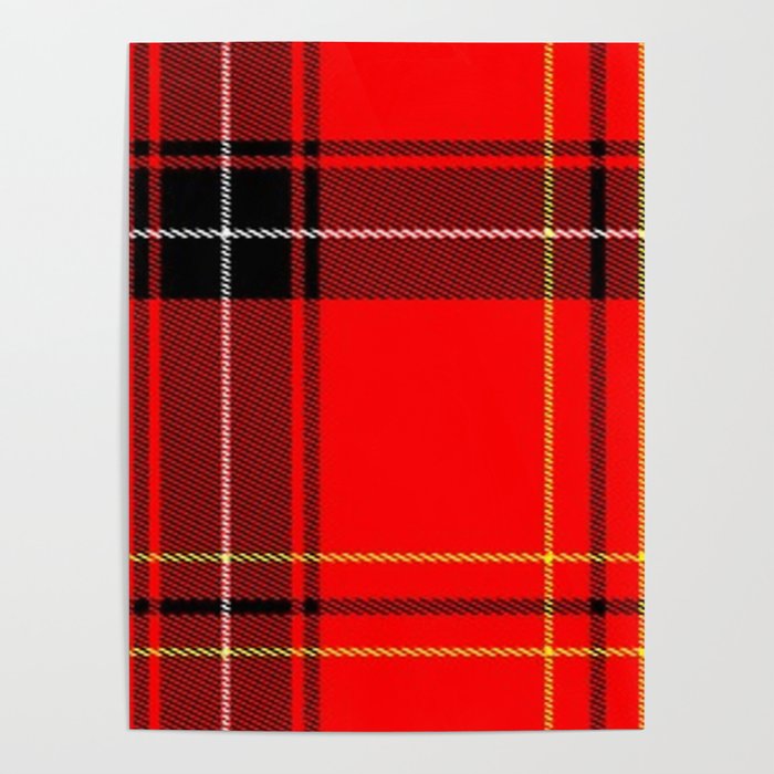 TARTAN, RED, YELLOW, WHITE, BLACK. Poster