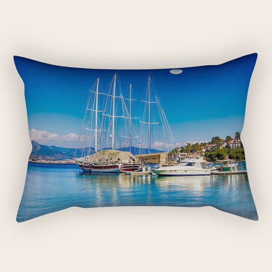 blue Rectangular Pillow