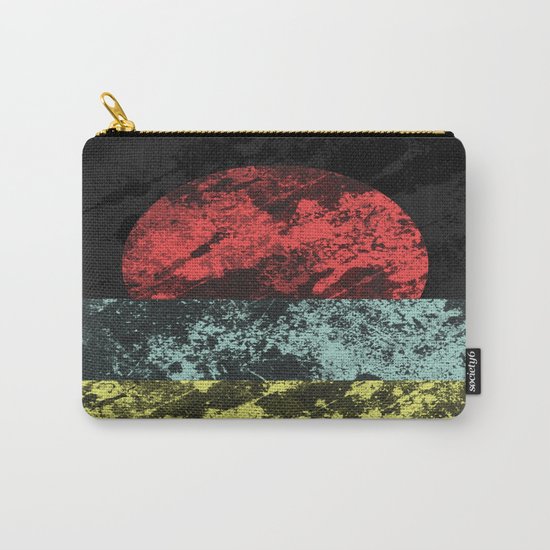 Sunset Beach - Abstract, marble effect, geometric painting Carry-All Pouch