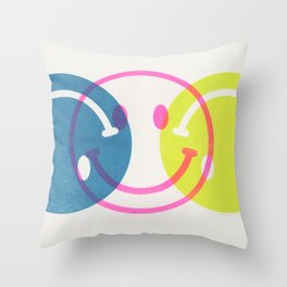 Turn That Frown Upside Down Throw Pillow