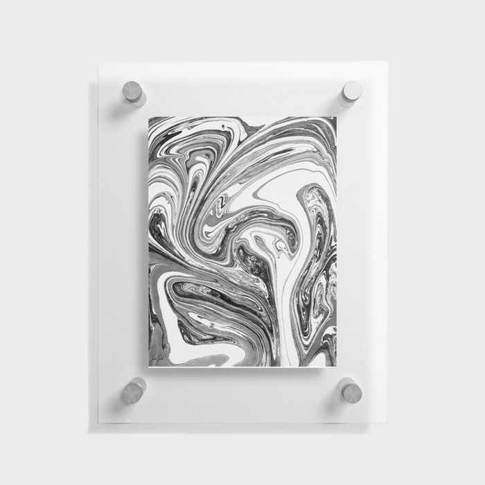 Black & White Swirl Floating Acrylic Print