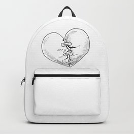 Broken heart. The symbol of unhappy love. Hand-drawn sketch. Black and white illustration Backpack | Ink, Broken, Love, Relationship, Drawing, Heart, Black And White, Hand Drawn, Ink Pen, Sketch 