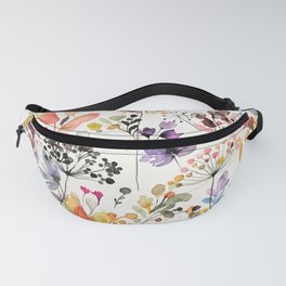 Wild grasses watercolor Fanny Pack