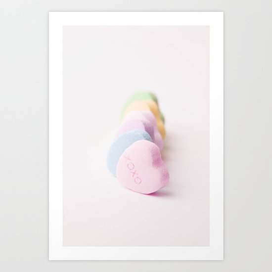 Sending Love - Candy Hearts Art Print
