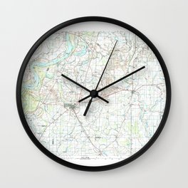 MS Clarksdale 337201 1990 topographic map Wall Clock