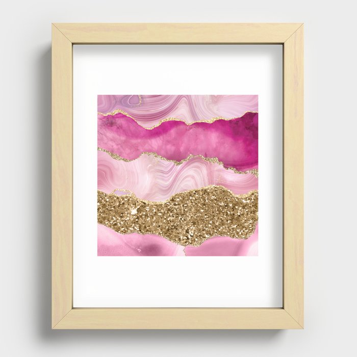 Agate Glitter Dazzle Texture 17 Recessed Framed Print