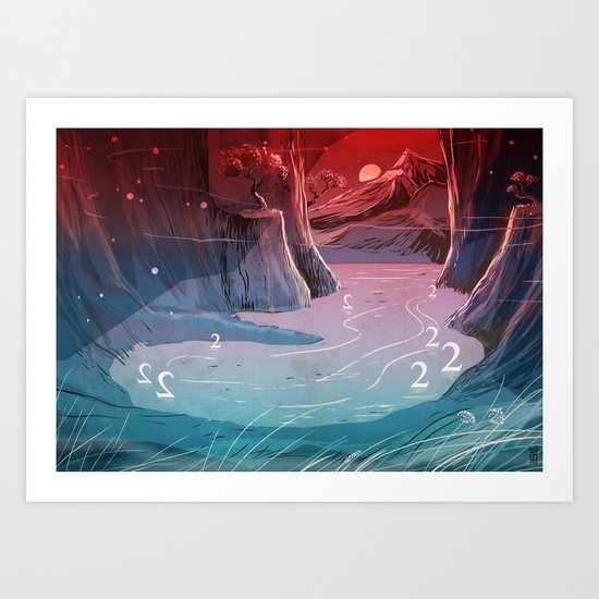 2wan Lake Art Print