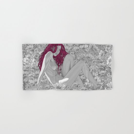 The Red Flower Hand & Bath Towel