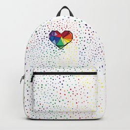 Colorful geometric heart Backpack