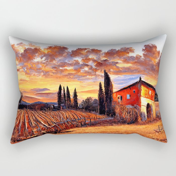 Landscapes of Tuscany Rectangular Pillow
