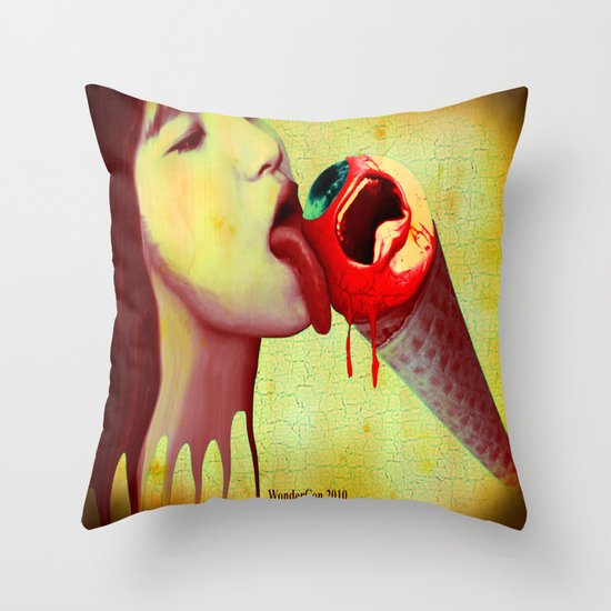 Eye Scream Throw Pillow
