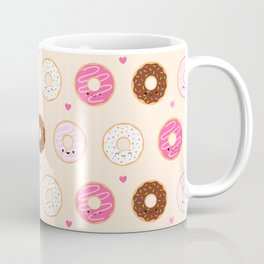 Cute Little Donuts on Cream Coffee Mug