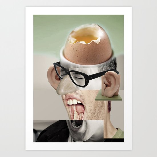 "a yawn is a silent shout" Art Print