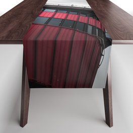 Red Tower - Stormy Grey Sky - Architecture Table Runner