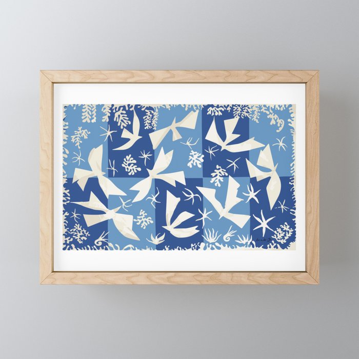 Matisse - Polynesia, the sky (Polynésie, le ciel) 1946 Cut Out Reproduction Framed Mini Art Print