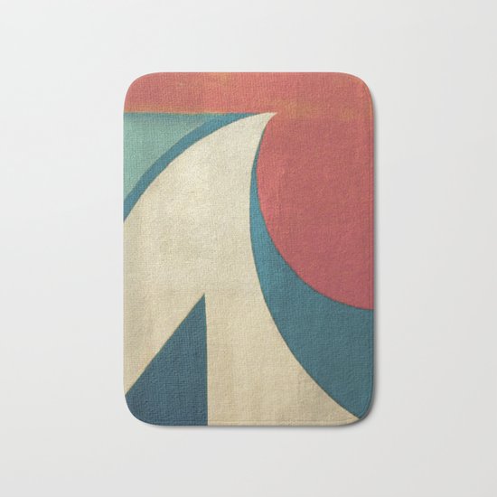 Sailing on Big Waves Bath Mat
