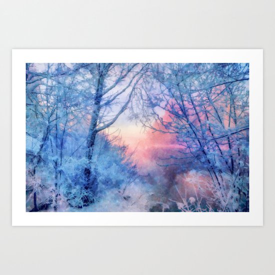 Winter evening Art Print