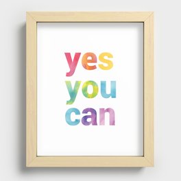 Yes You Can Recessed Framed Print