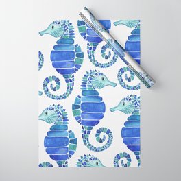 Seahorse - Blue  Wrapping Paper