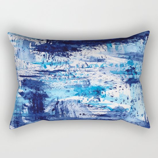 Blue passion || watercolor Rectangular Pillow