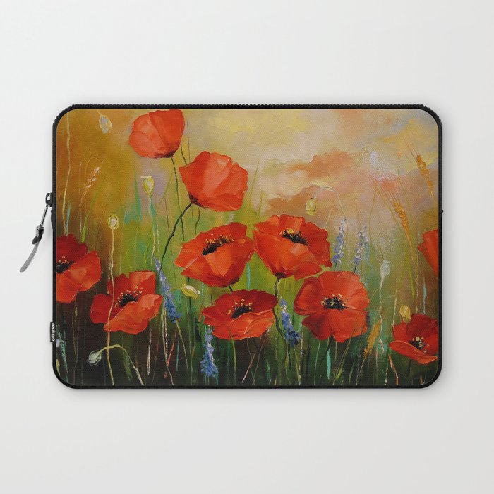 Poppies in the moonlight Laptop Sleeve
