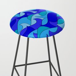 Abstract pattern - blue. Bar Stool