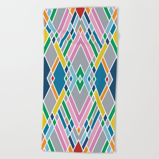 Map Mirror Outline Beach Towel