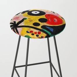 Expressionist Landscape Bar Stool