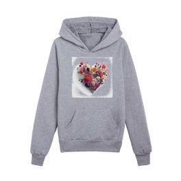 Flowers From the Heart, Heart's Desire Kids Pullover Hoodies