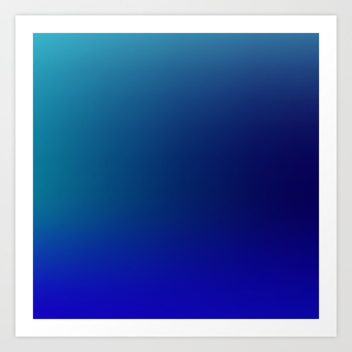 4 Blue Gradient Background 220715 Minimalist Art Valourine Digital Design Art Print
