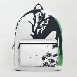 Deer Nature Trees Hiking Animals Gift Backpack