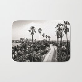 Los Angeles Black and White Bath Mat | Landscape Outdoor, Travel Photography, Traveller, Nature Photo, Bed Bath Living Vibe, College Outdoors, City Skyline, Grey, Black And White, Wonderful Places 