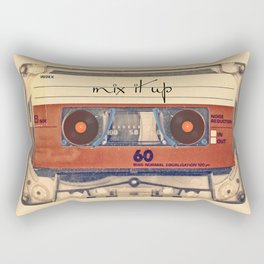 Mash Up Mixtape Vintage Record Player Cassette Tape Hybrid Rectangular Pillow