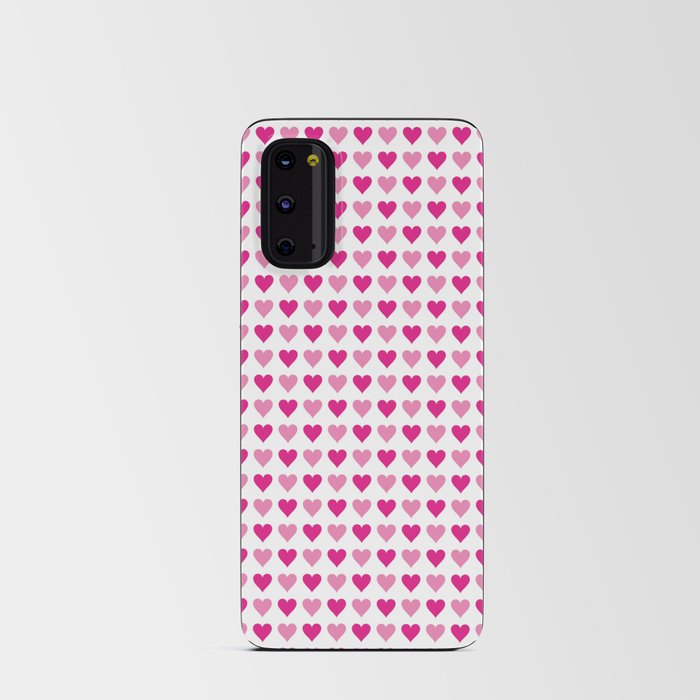 Pink Hearts No. 1 | Heart Pattern | Love Hearts | Patterns | Love | Romance | Valentines Android Card Case